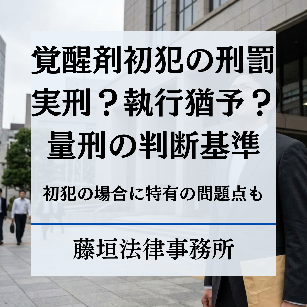 覚醒剤 初犯