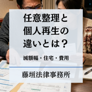 任意整理と個人再生の違いとは？減額幅・住宅・費用を弁護士が比較