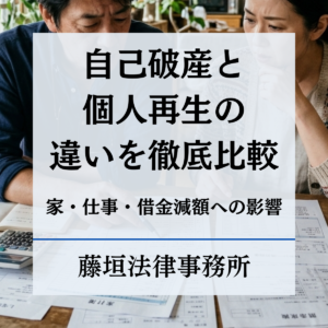 自己破産と個人再生の違いを比較｜家・仕事・借金減額への影響を弁護士が解説