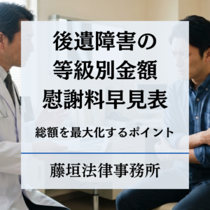 後遺障害の等級別金額（慰謝料）早見表｜貰える総額を最大化する3つのポイント
