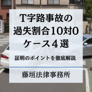 【T字路事故の過失割合】10対0になるケース4選！自分が悪くないことを証明するポイントを徹底解説